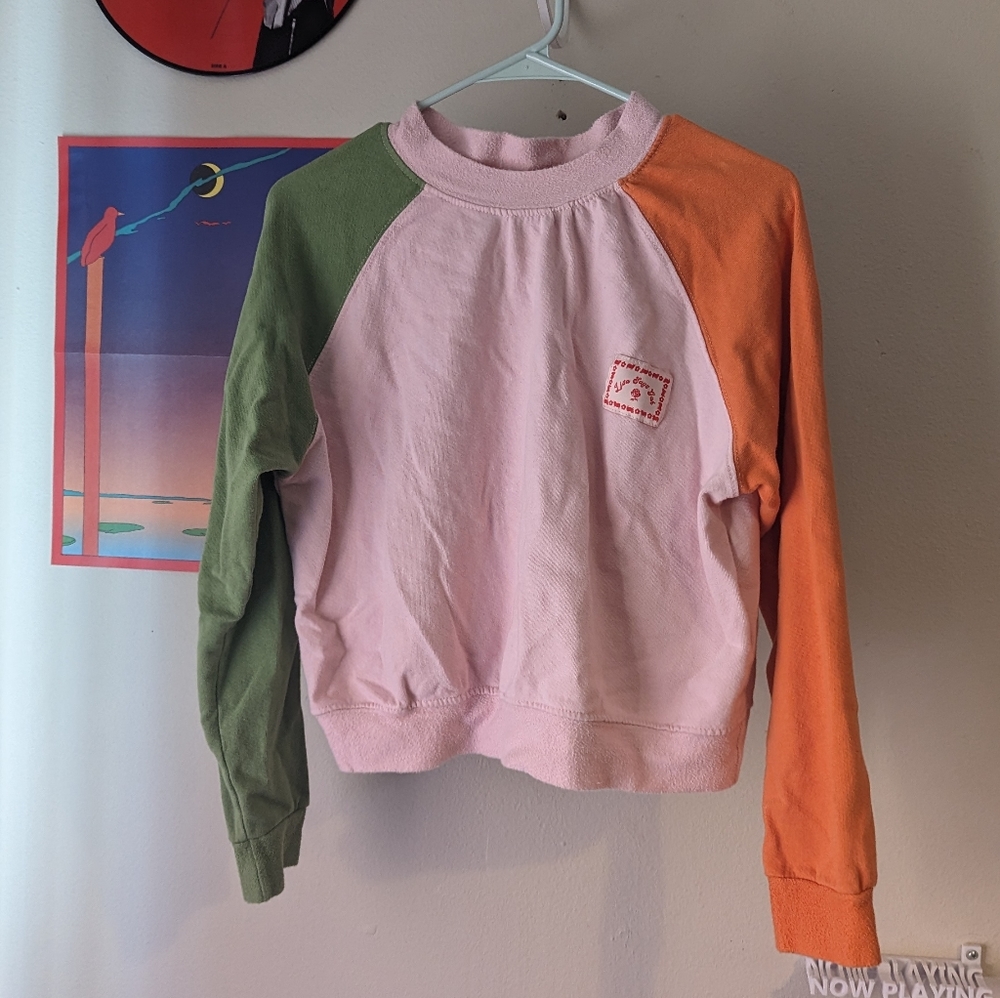 Lisa Says Gah color block sweatshirt